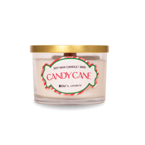 Vela Wooden Wick Candy Cane